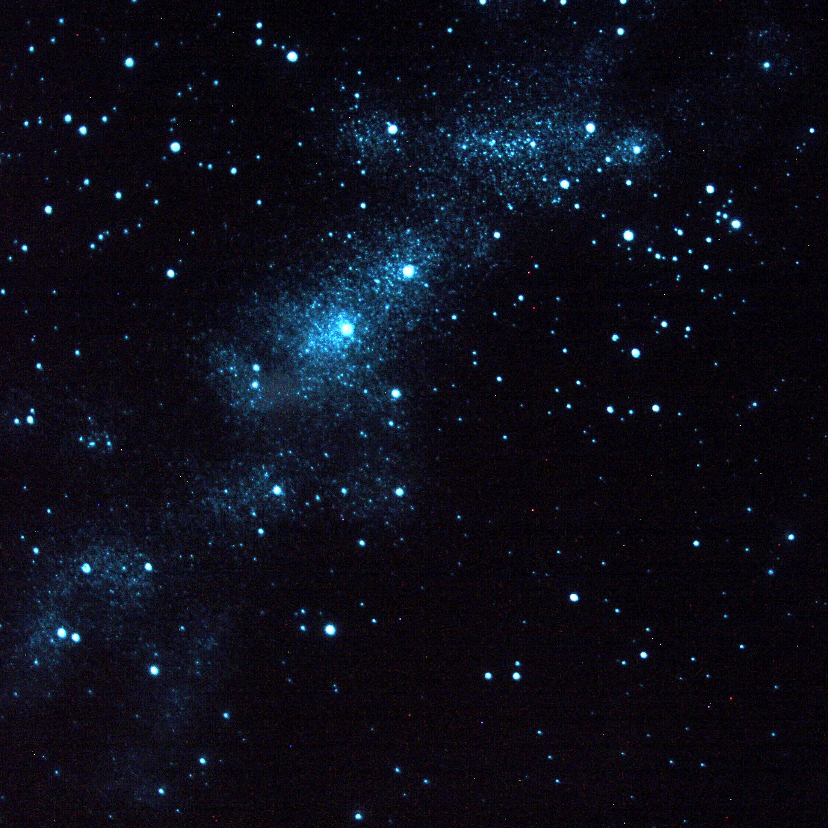 My first glow in the dark painting from 2011/2012, The southern Cross and pointer stars