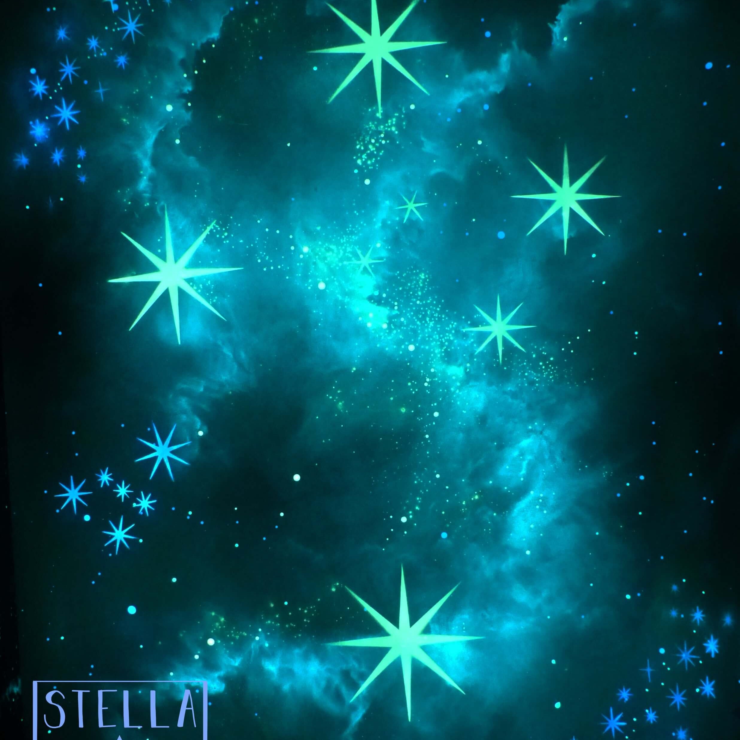 Southern Cross constellation glow-in-the-dark wall mural: A radiant depiction of the iconic star pattern, glowing in the dark.