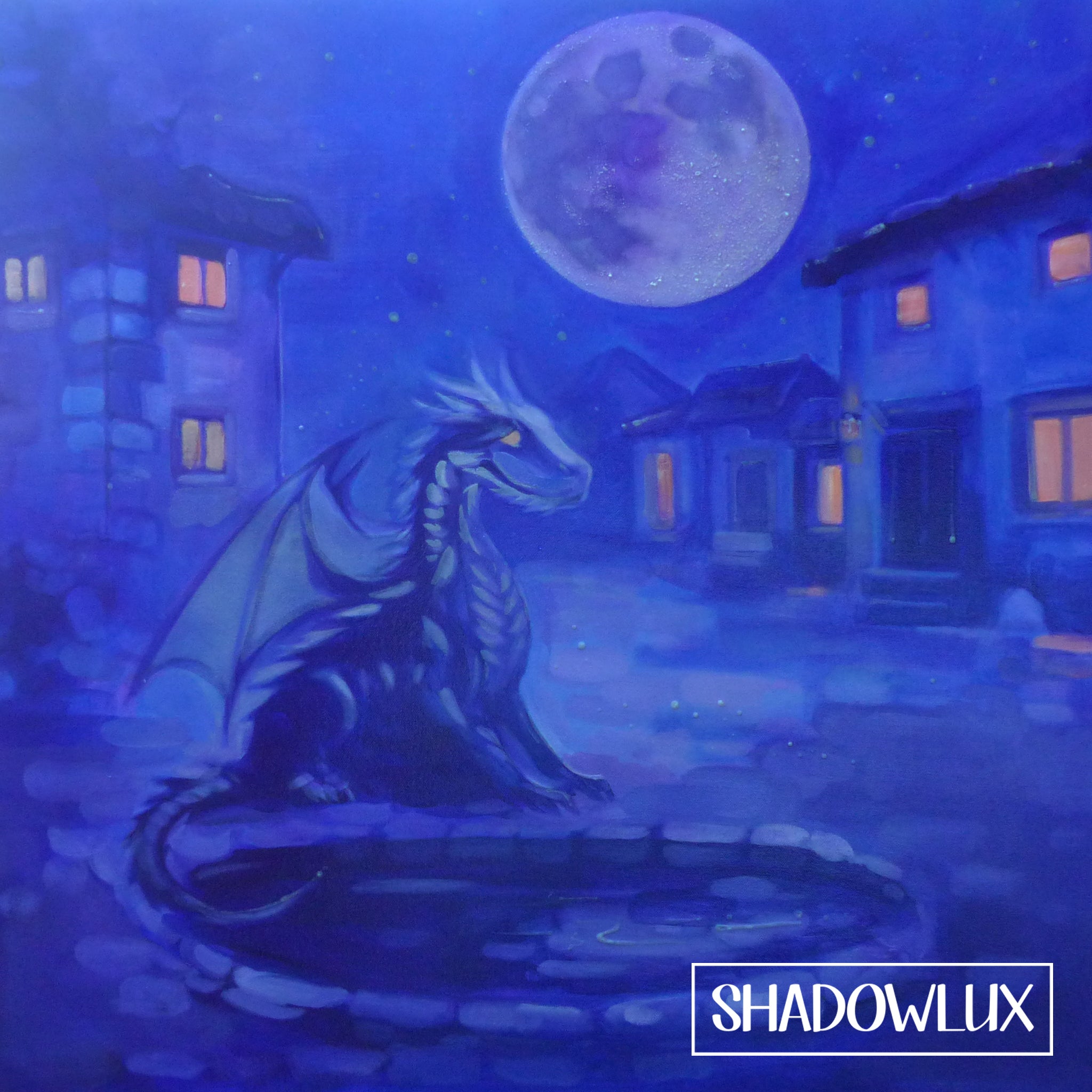 Glow in the dark dragon painting