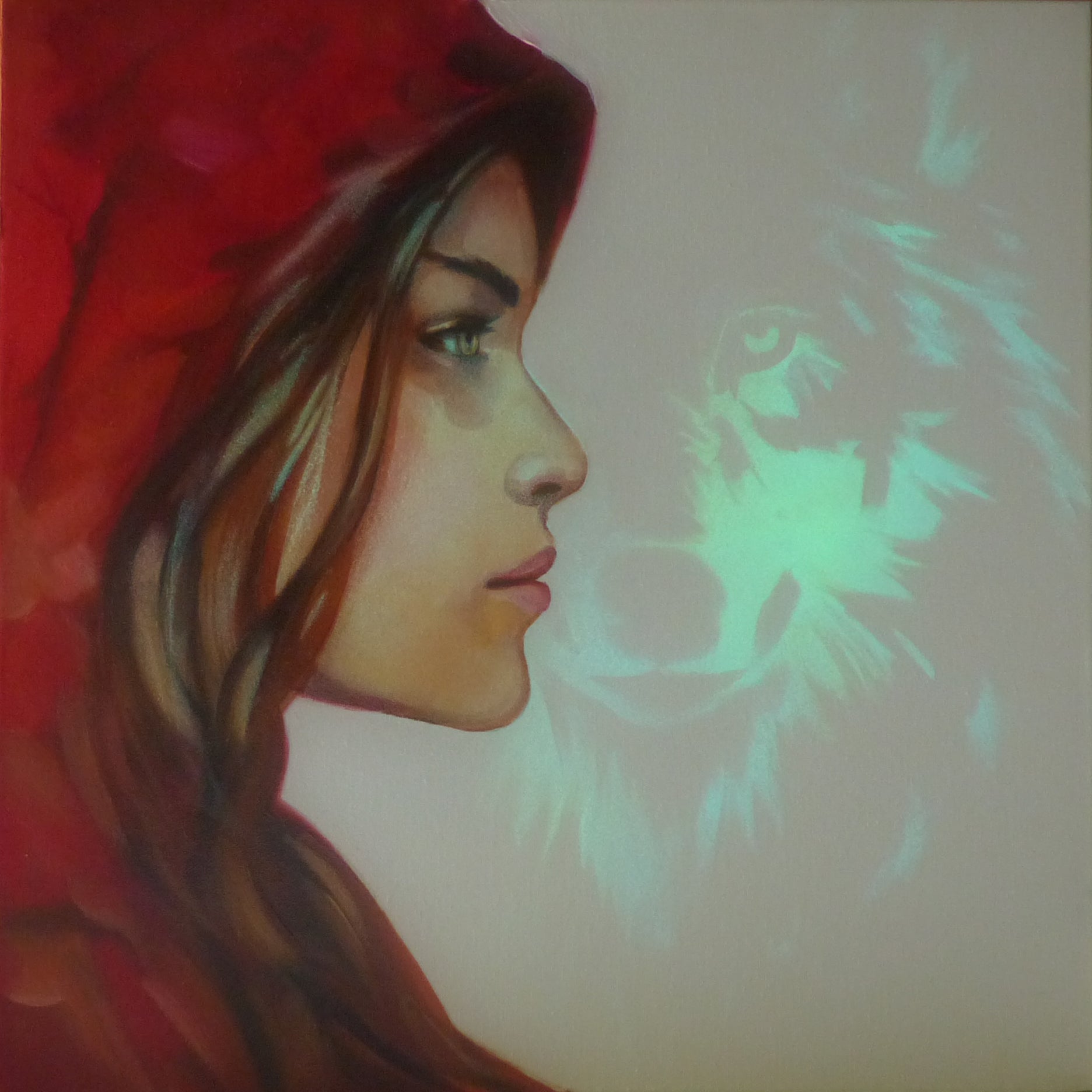 red riding hood glow in the dark art