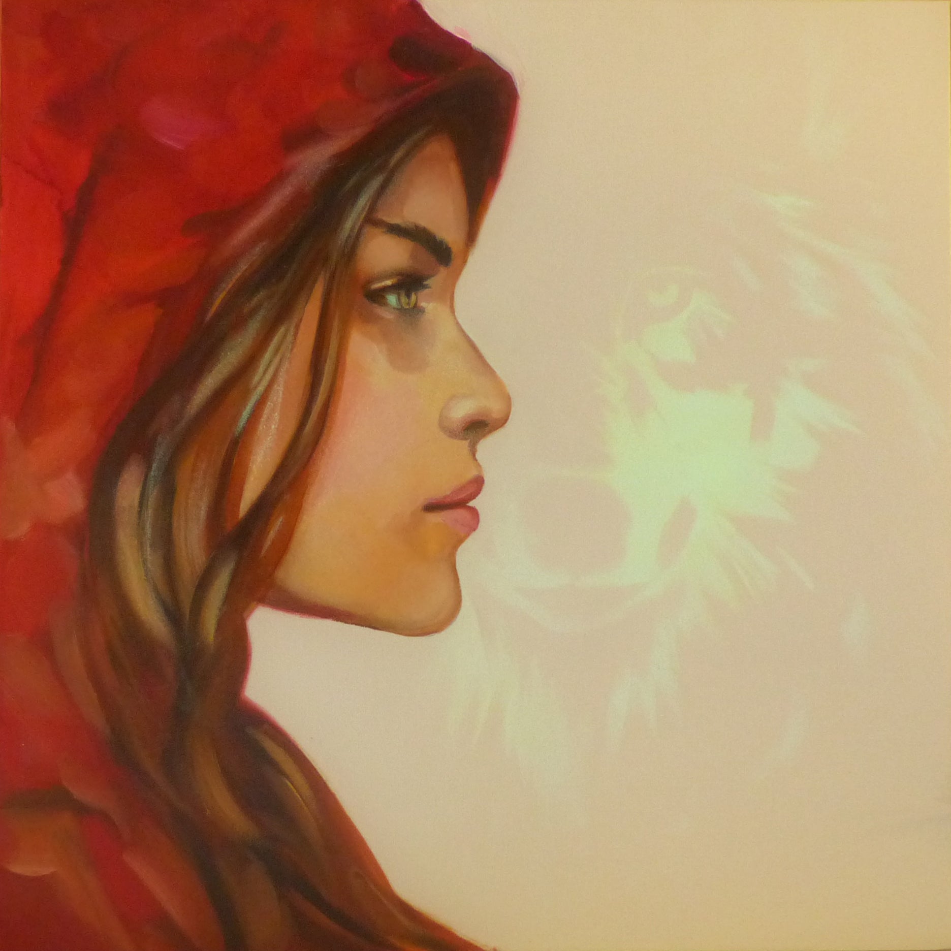 red riding hood glow in the dark art
