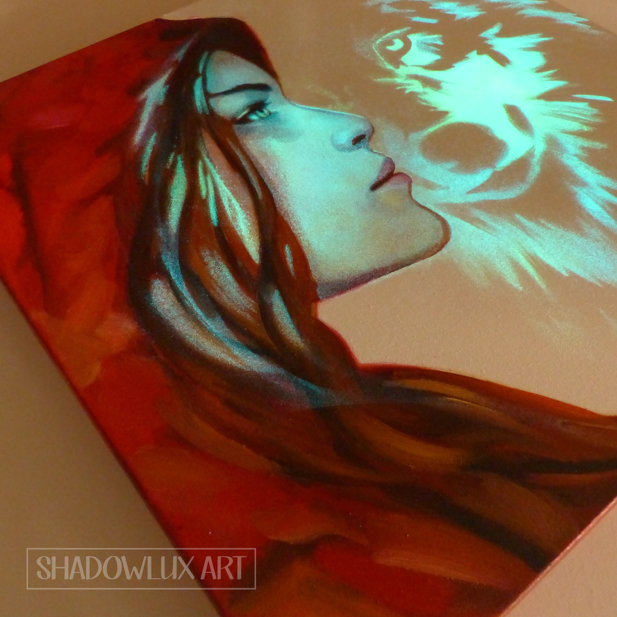 red riding hood glow in the dark art
