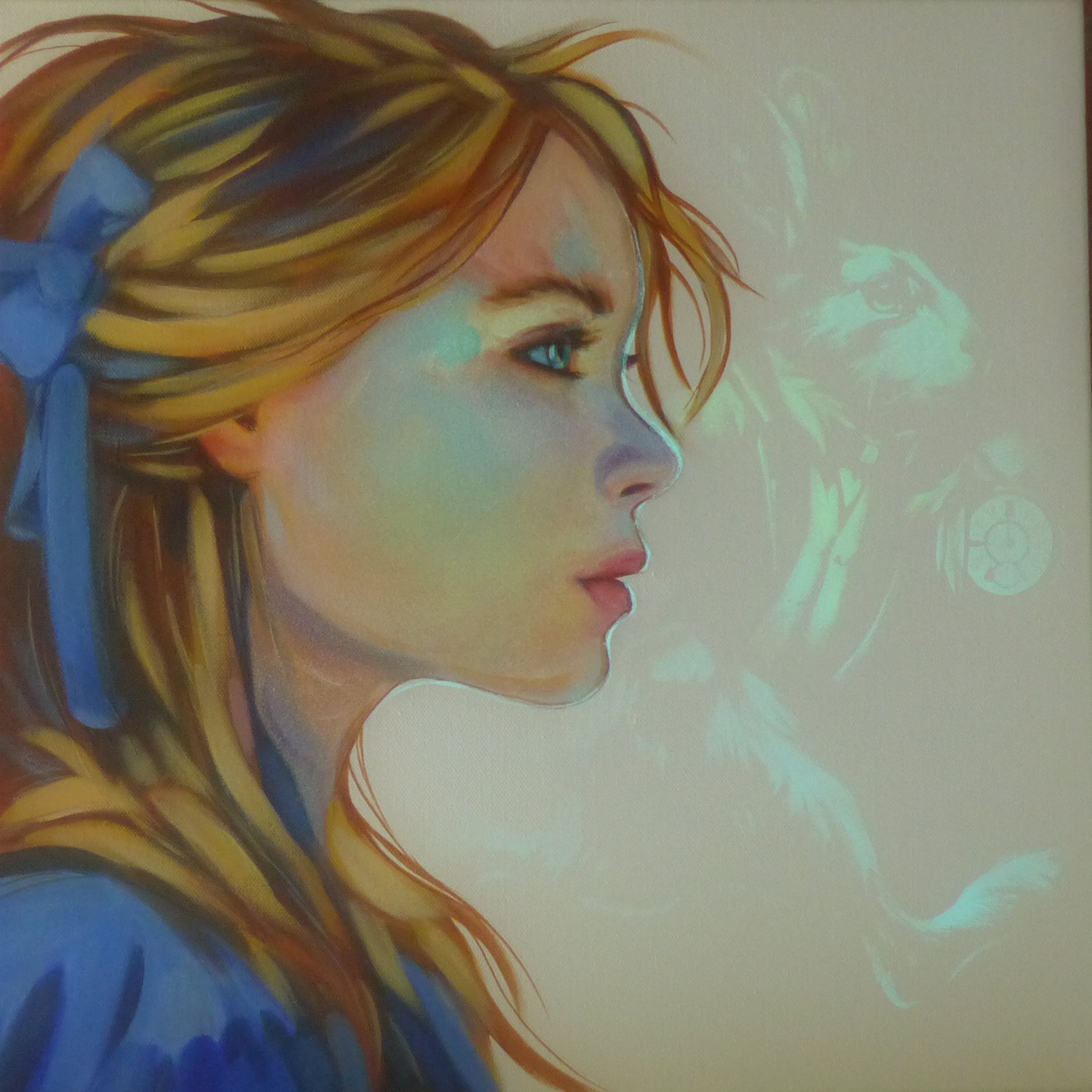 alice in wonderland glow in the dark art