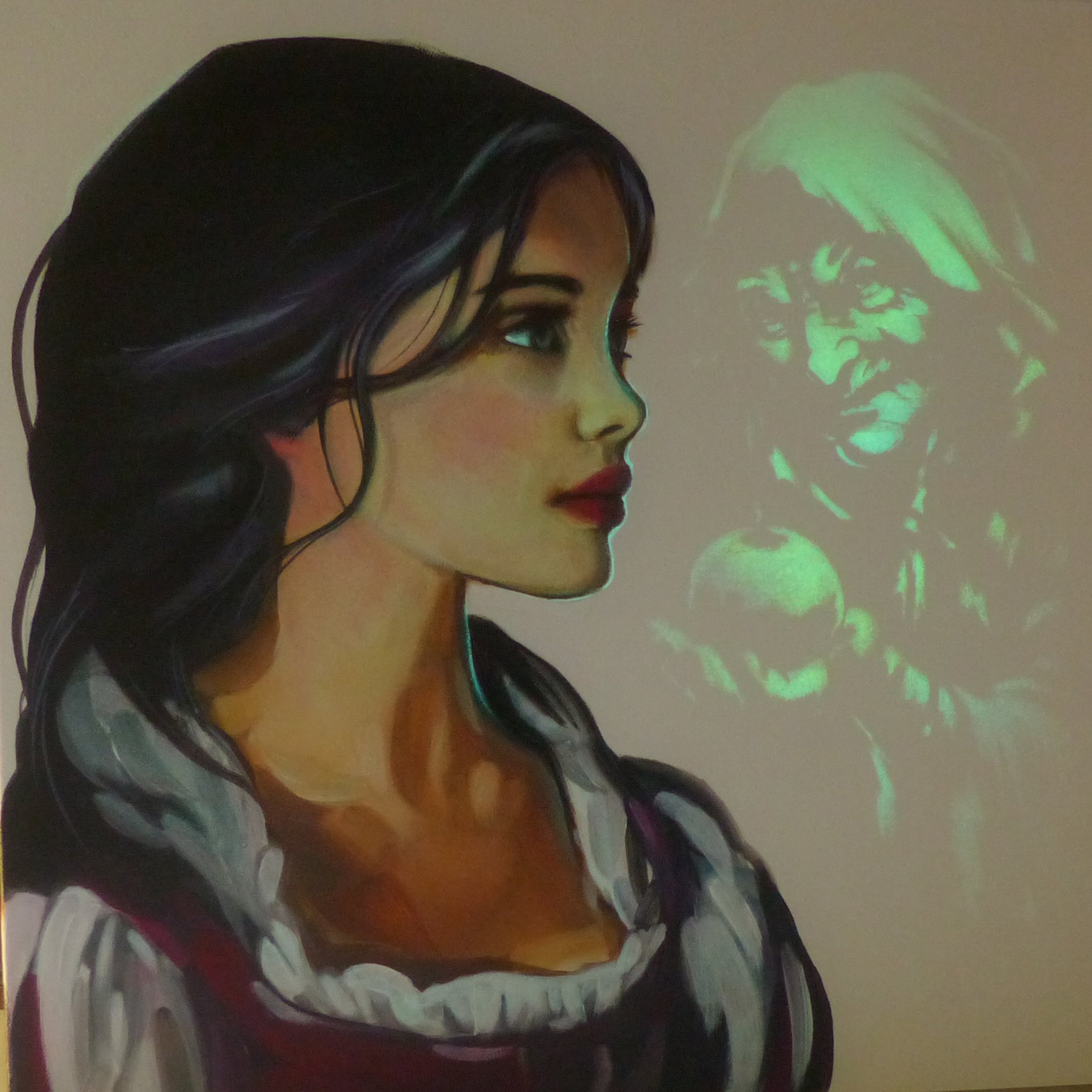 glow in the dark snow white art