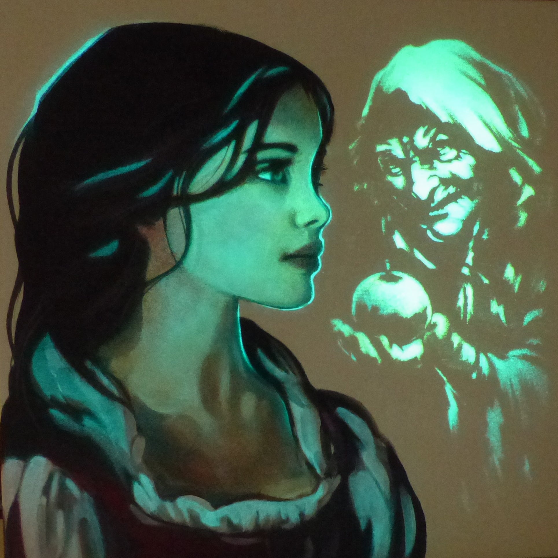 Glow in the Dark Snow White Art