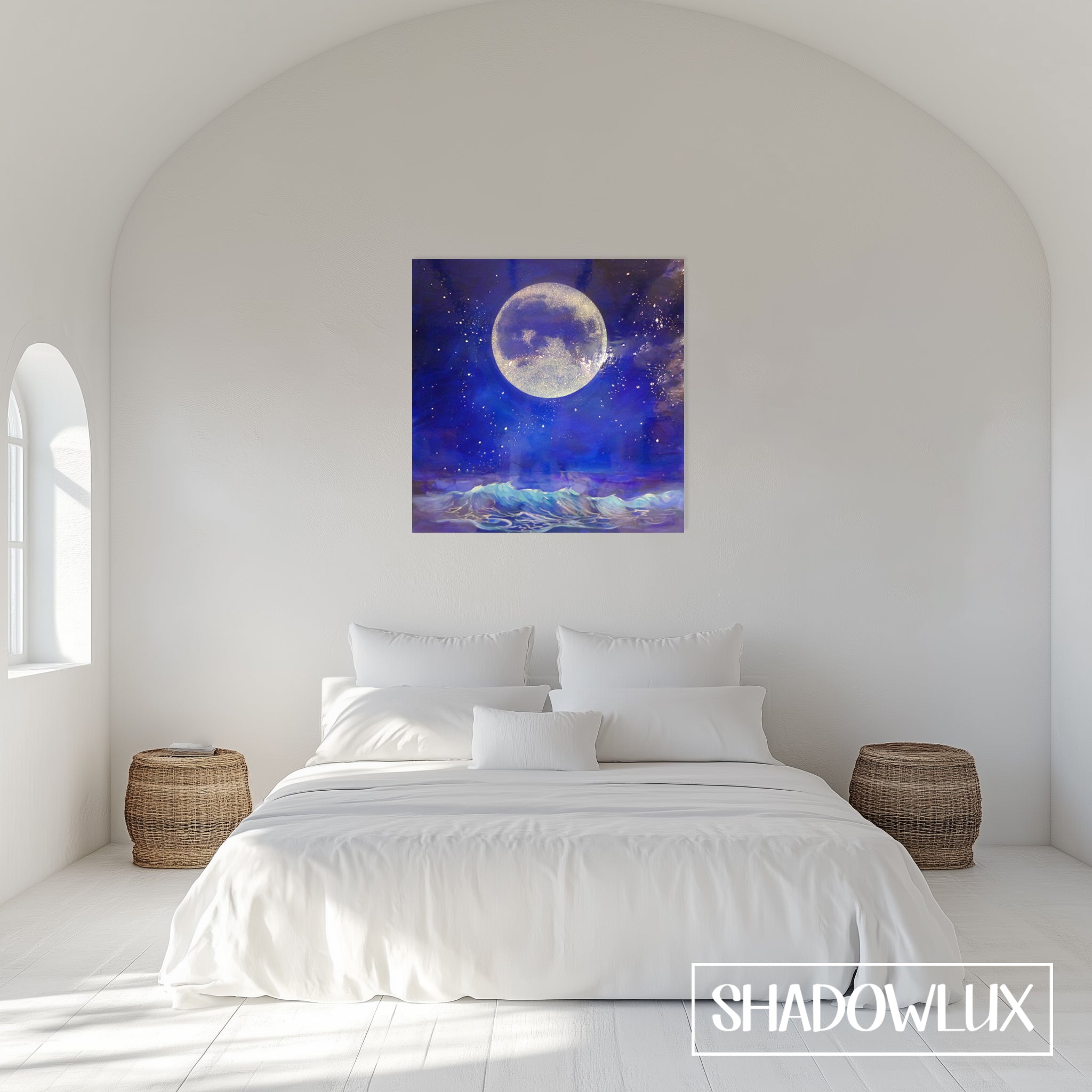 Glow in the Dark Art ~ Ocean Moon ~ New Shadowlux Art
