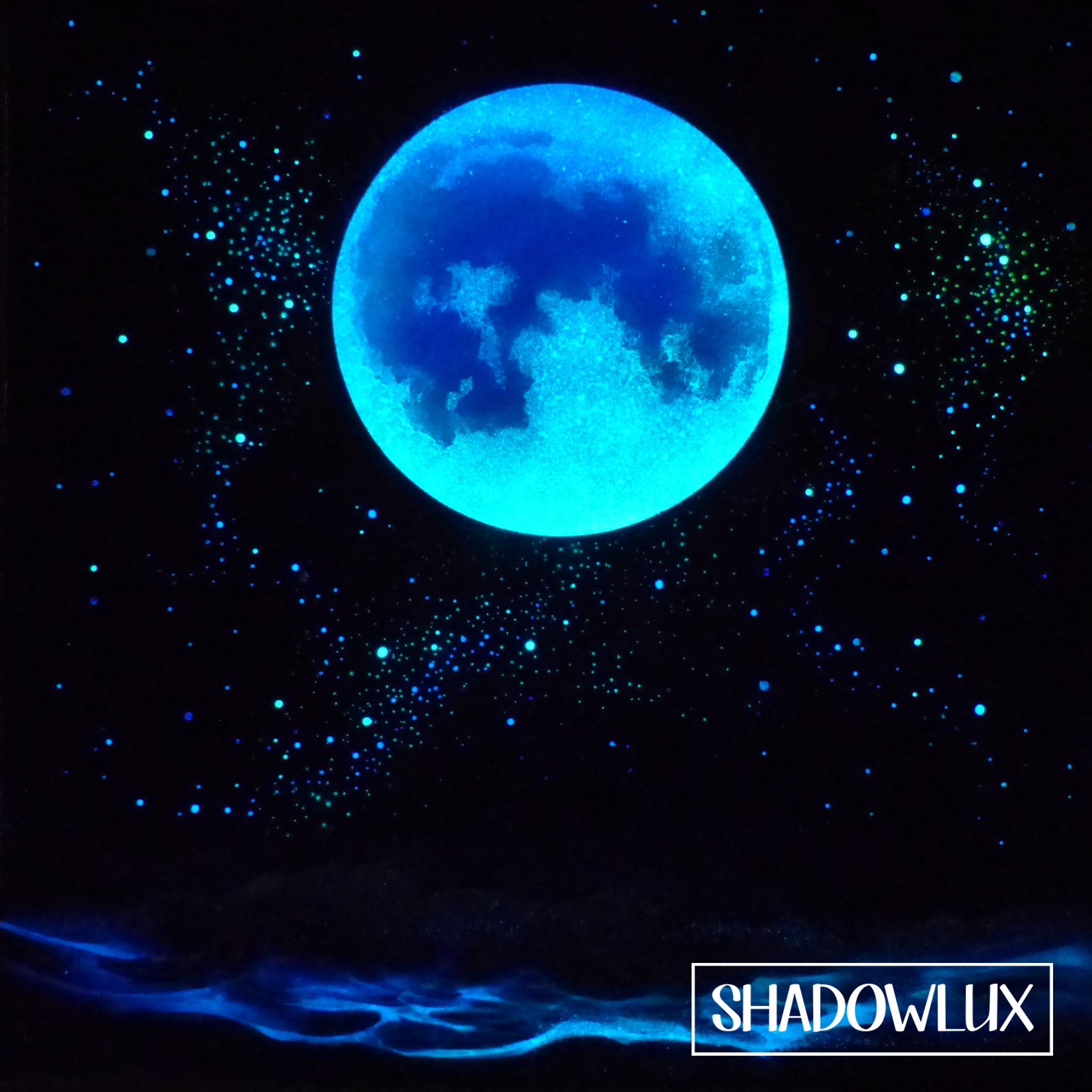 Glow in the Dark Art ~ Ocean Moon ~ New Shadowlux Art