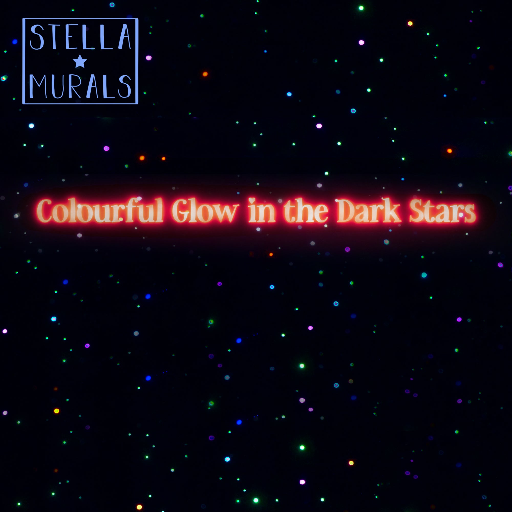 colourful realistic glow in the dark star stickers