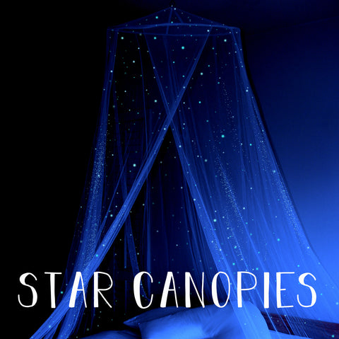 glow in the dark star bed canopy