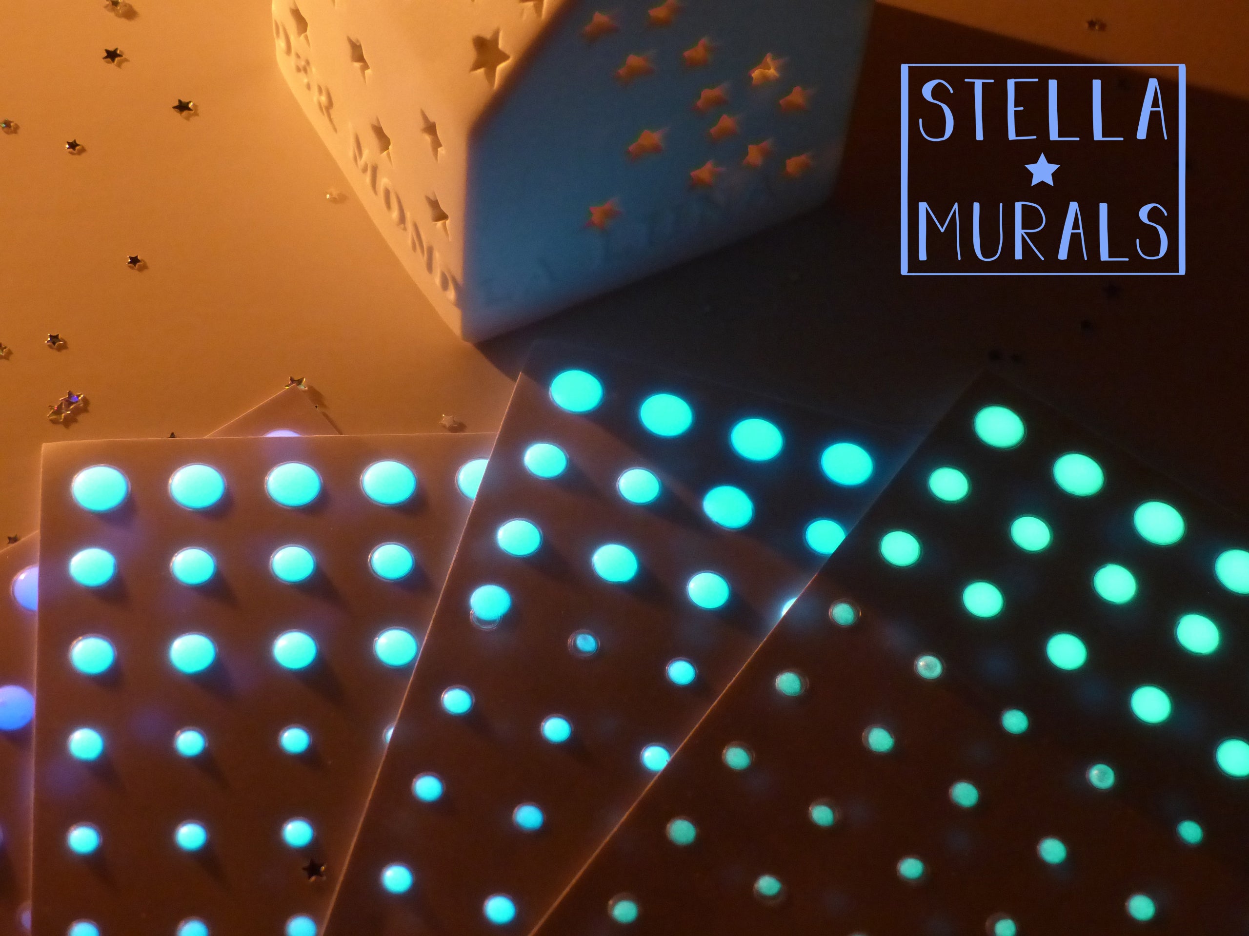 glow in the dark star stickers stella murals