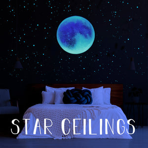 glow in the dark star ceiling stickers and decals