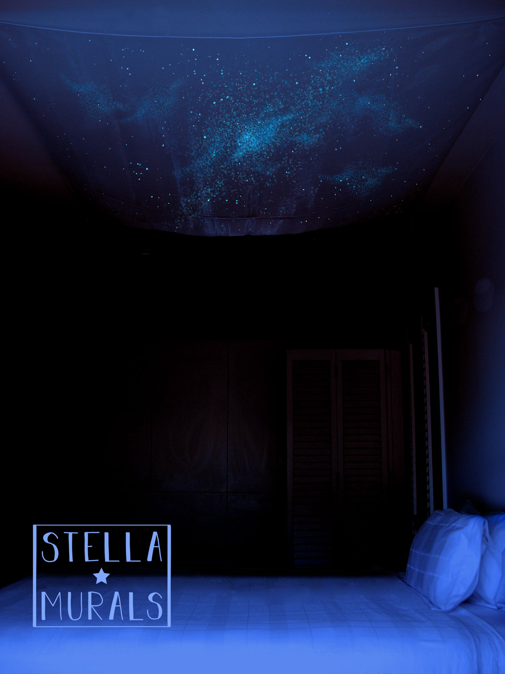 Star Burst | Glow in the Dark Ceiling Canopy | 1000 Stars