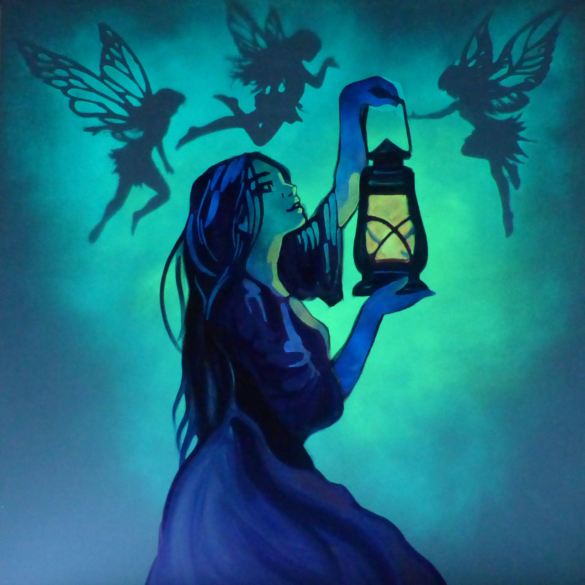 glow in the dark fairy painting 