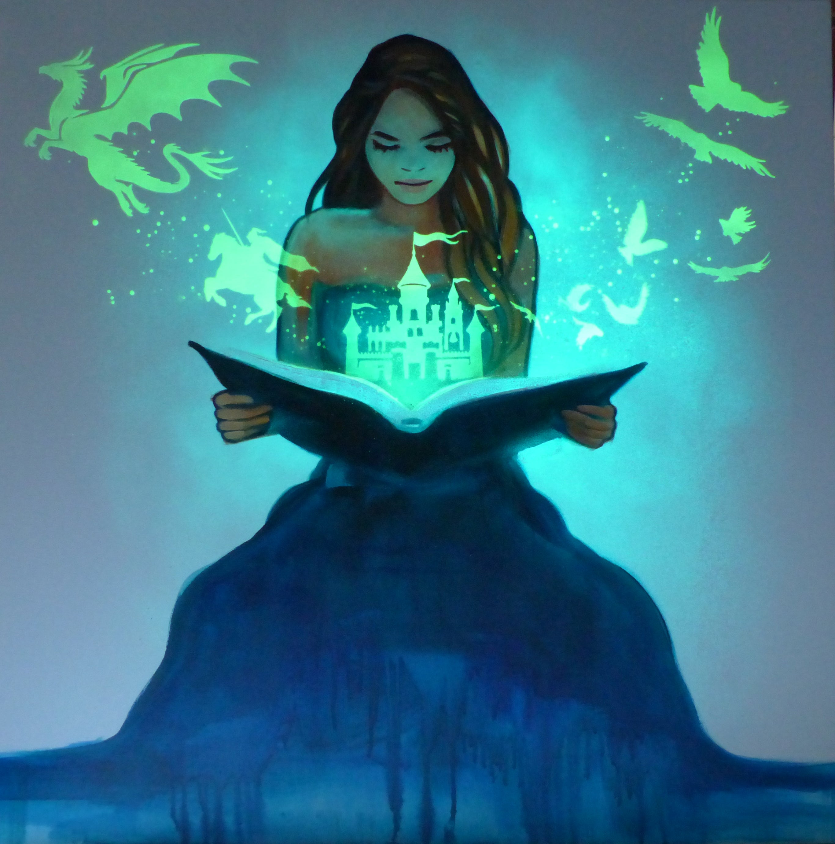 Glow in the Dark Art - Hidden Secrets - The Story Teller