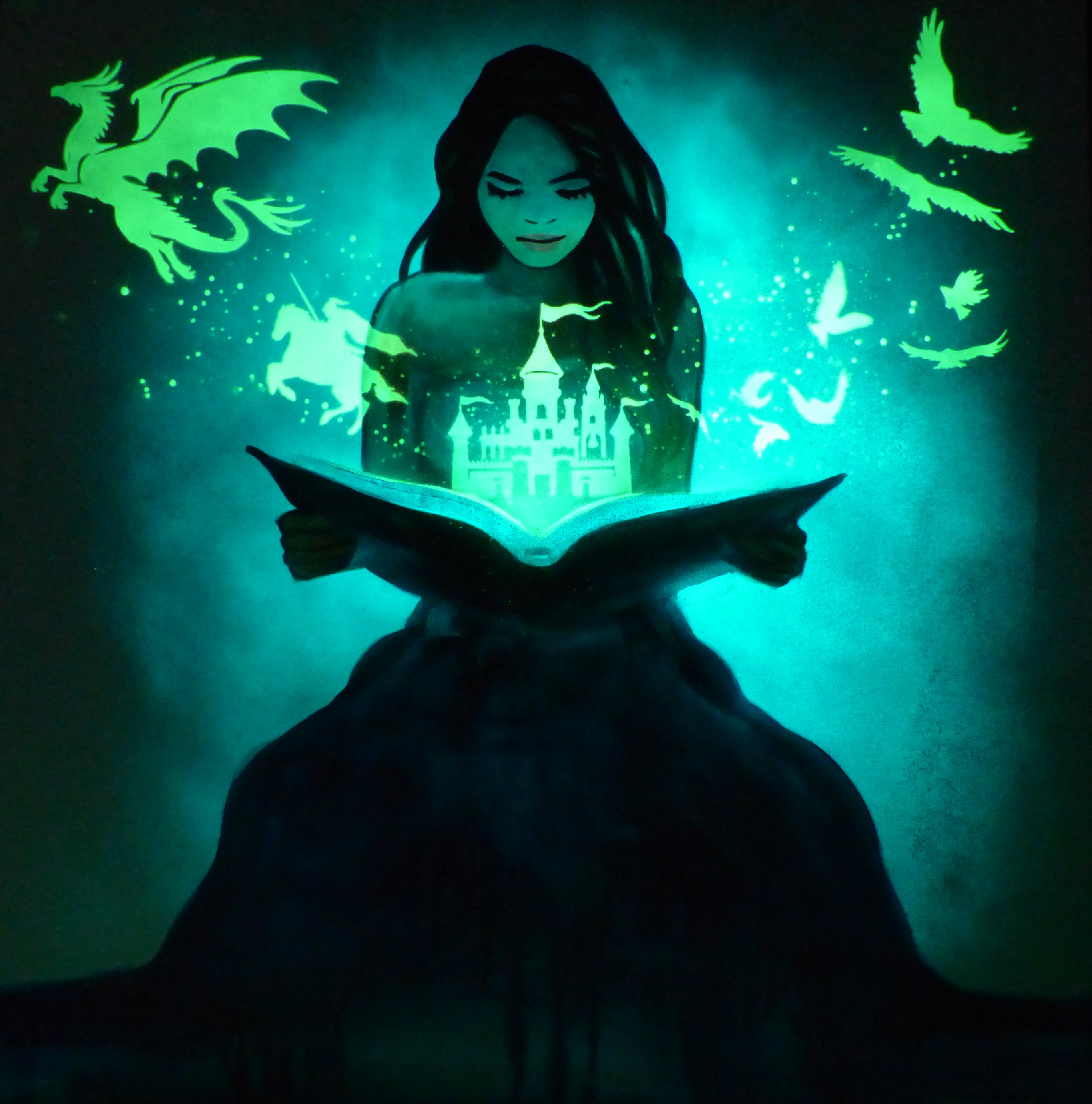 Glow in the Dark Art - Hidden Secrets - The Story Teller
