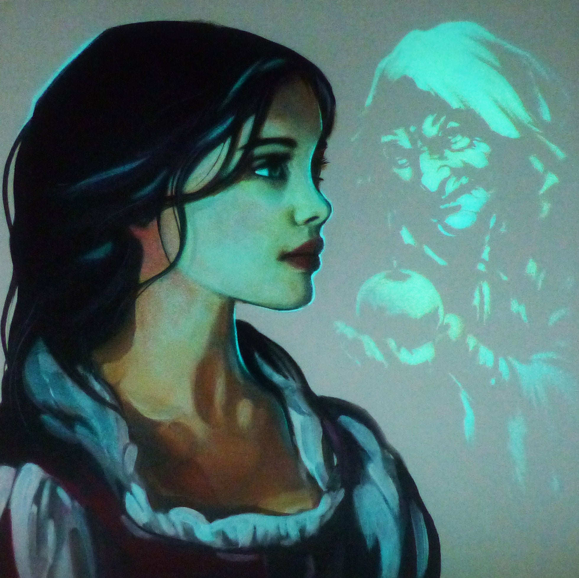 Glow in the Dark Snow White Art