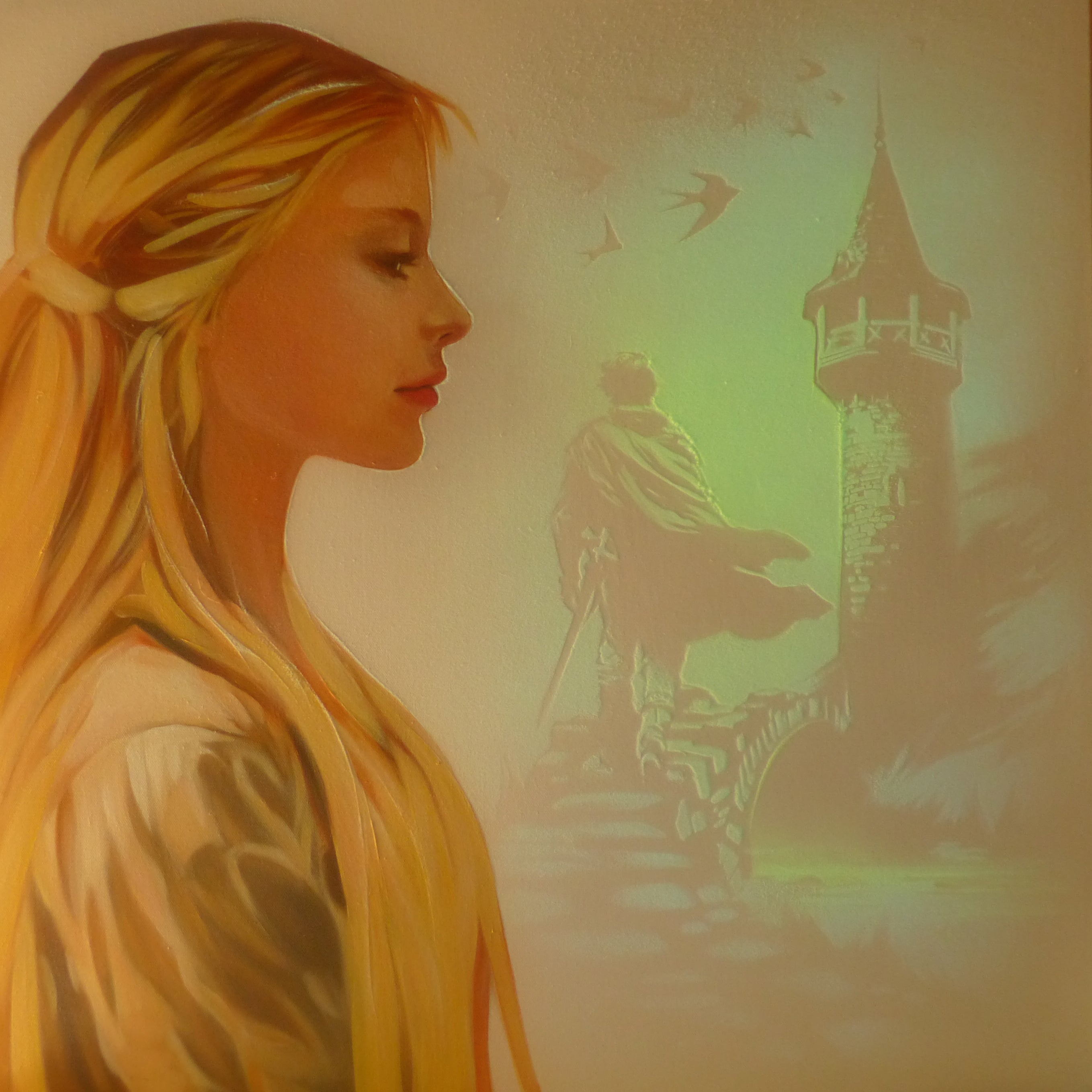 glow in the dark rapunzel tangled art