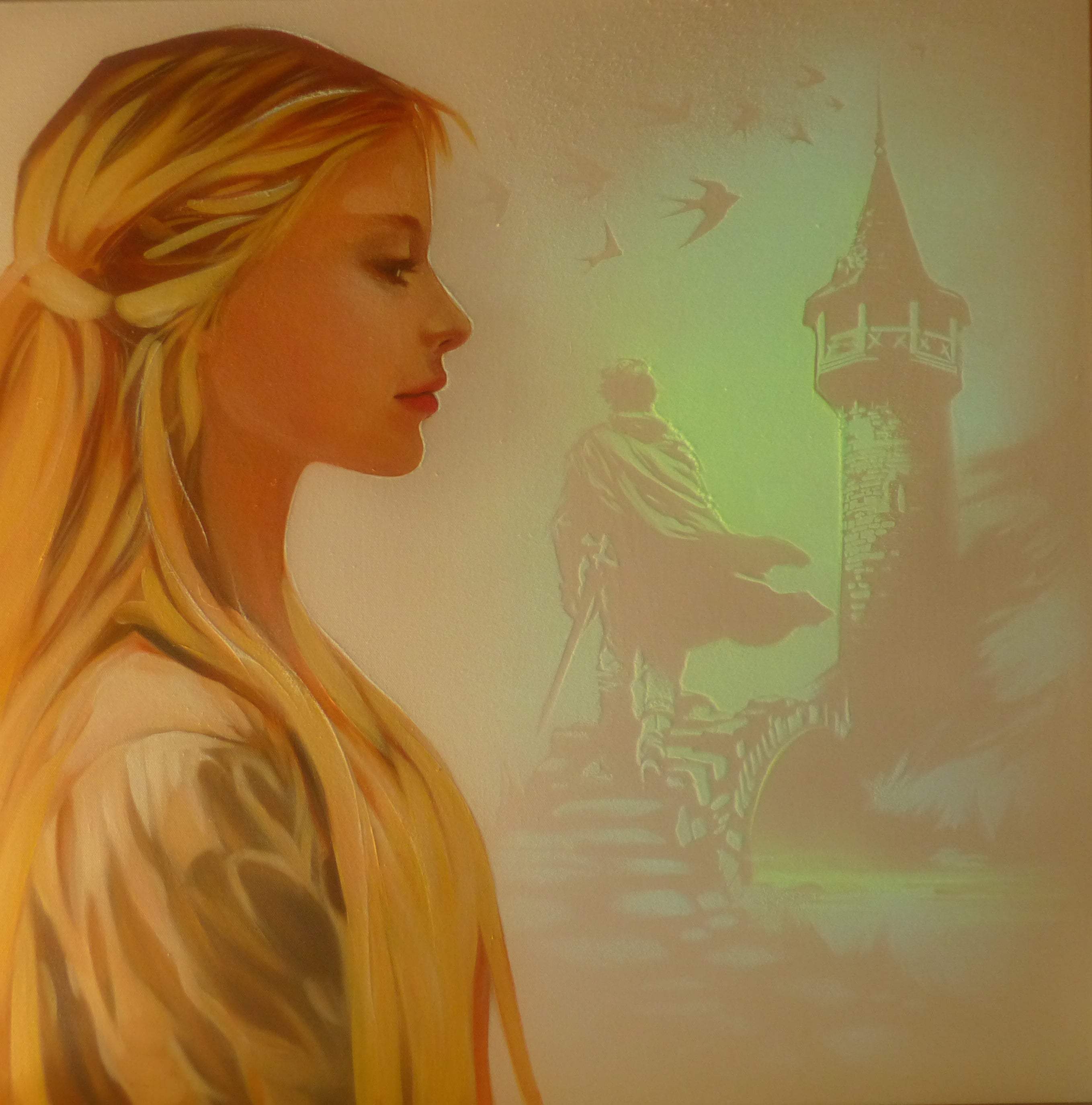 glow in the dark rapunzel tangled art