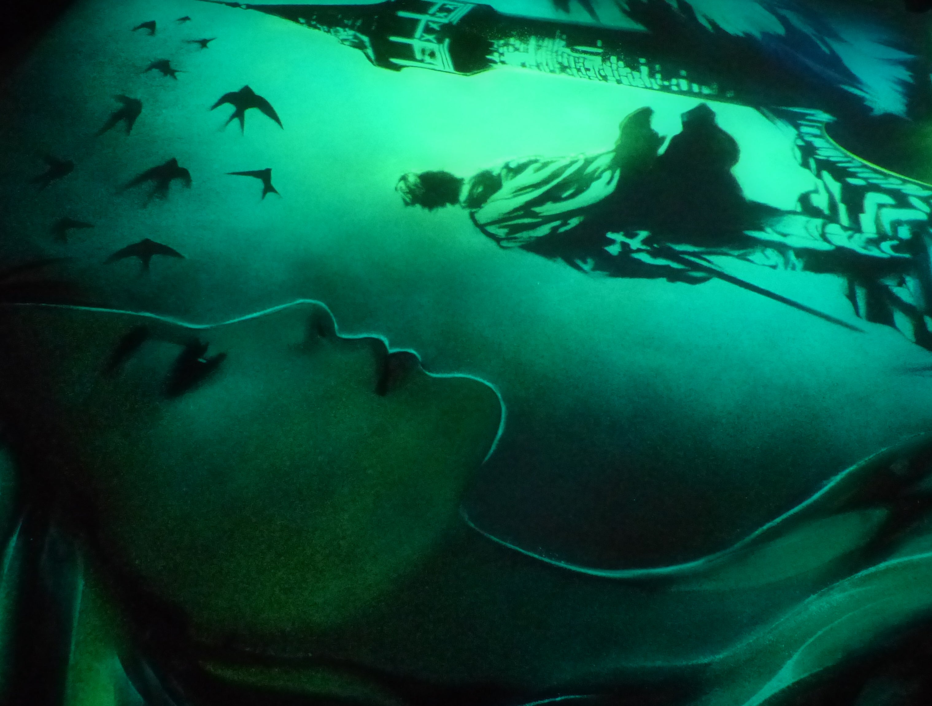 glow in the dark rapunzel tangled art