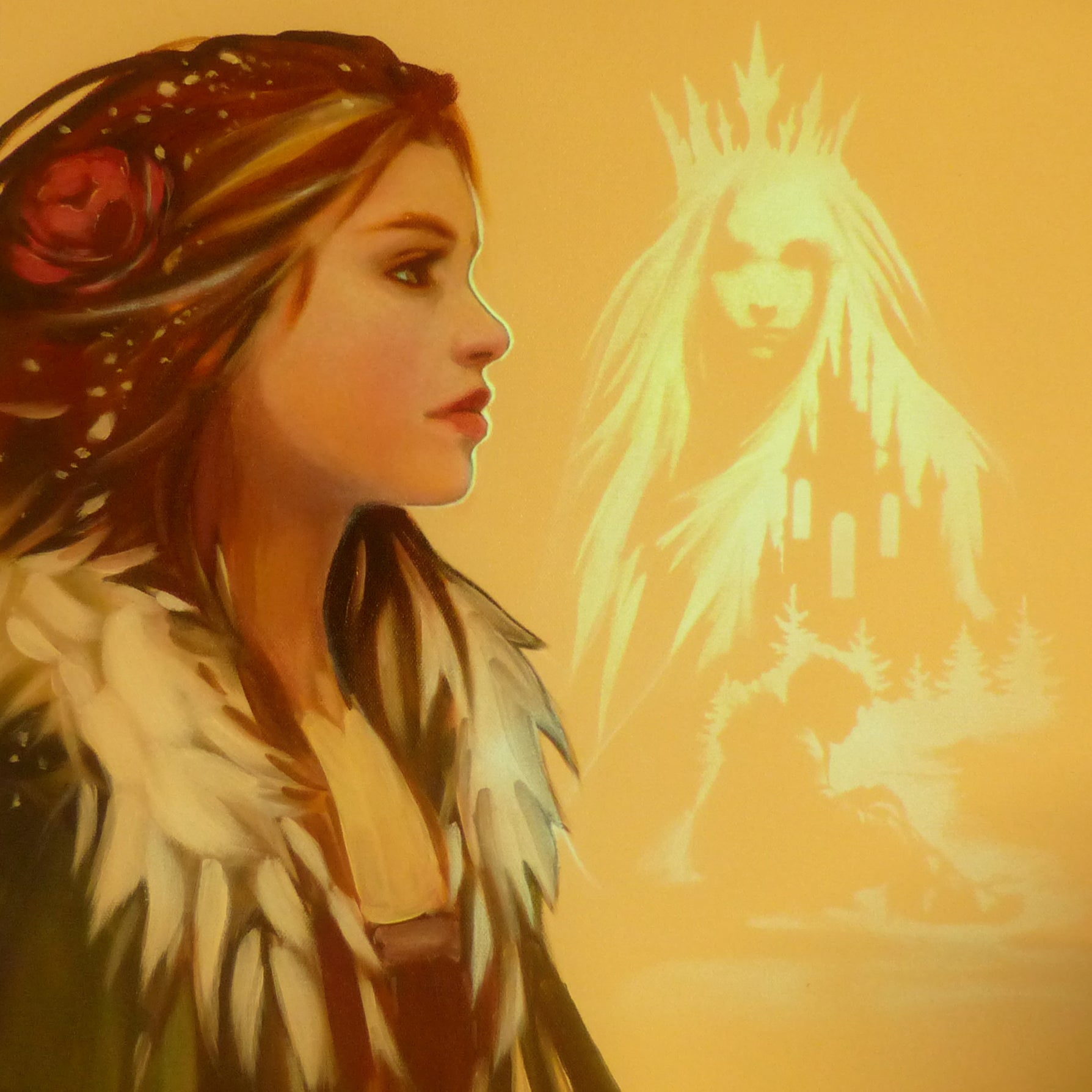 glow in the dark gerda and the snow queen painting