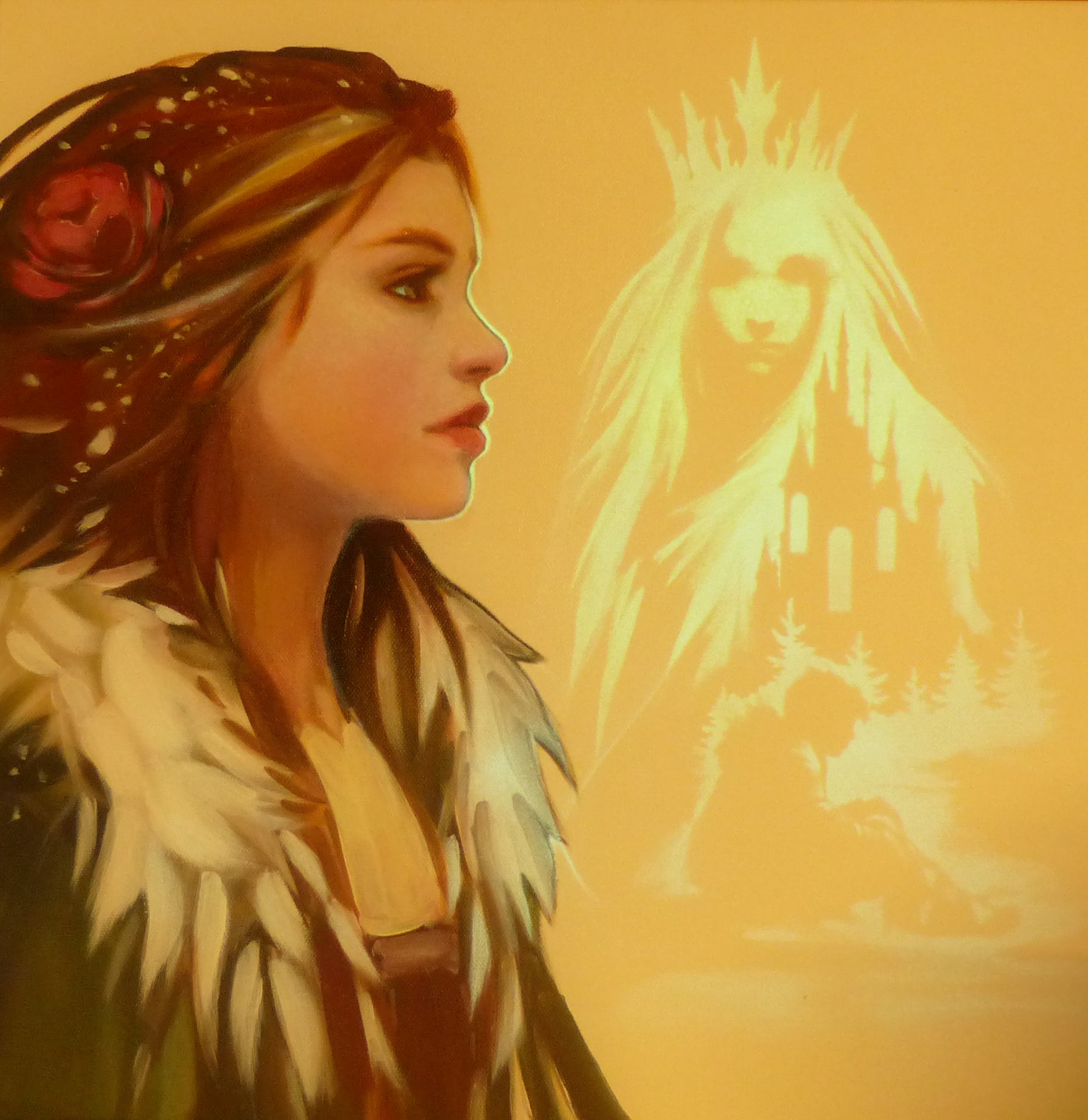 glow in the dark gerda and the snow queen painting