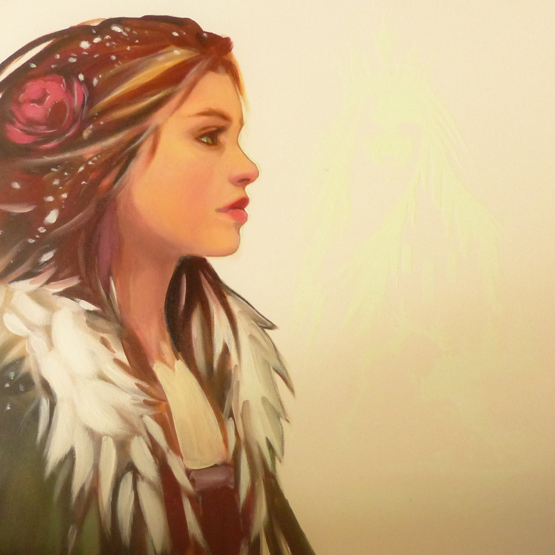 glow in the dark gerda and the snow queen painting