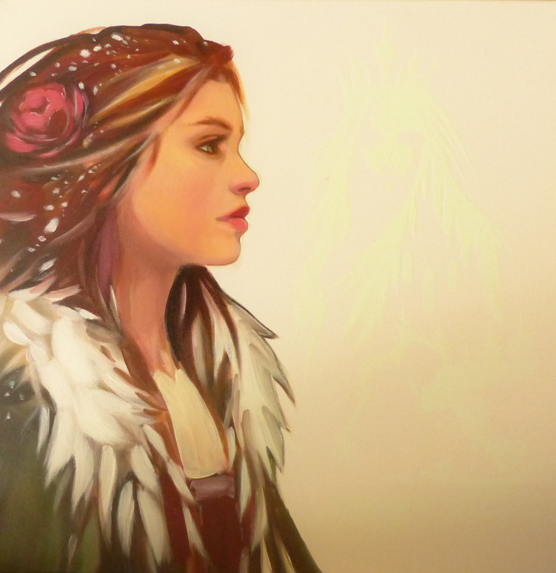 glow in the dark gerda and the snow queen painting