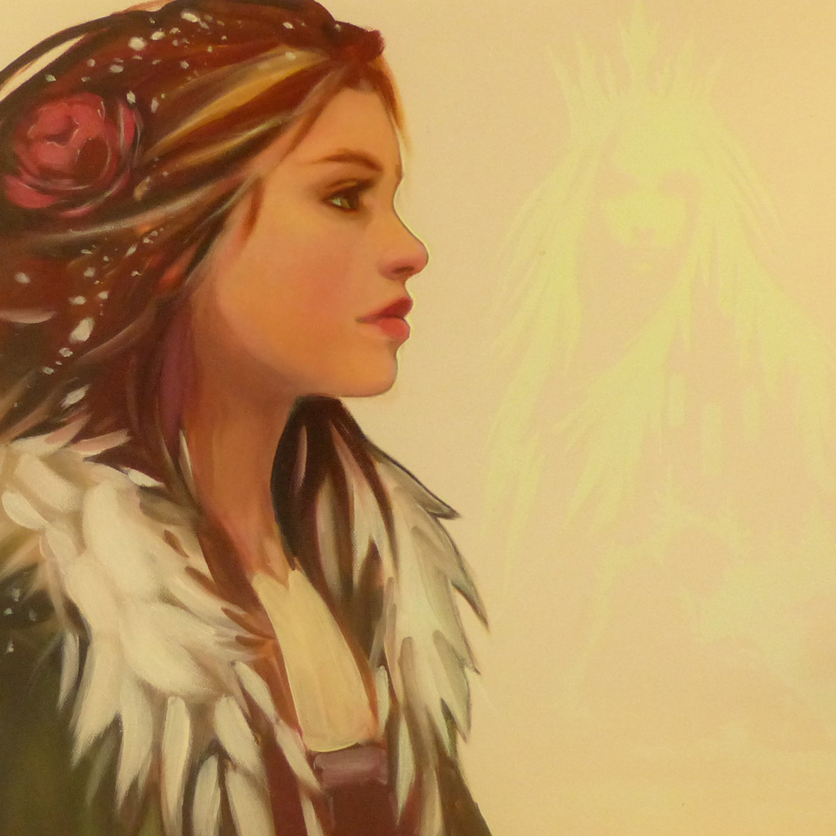 glow in the dark gerda and the snow queen painting