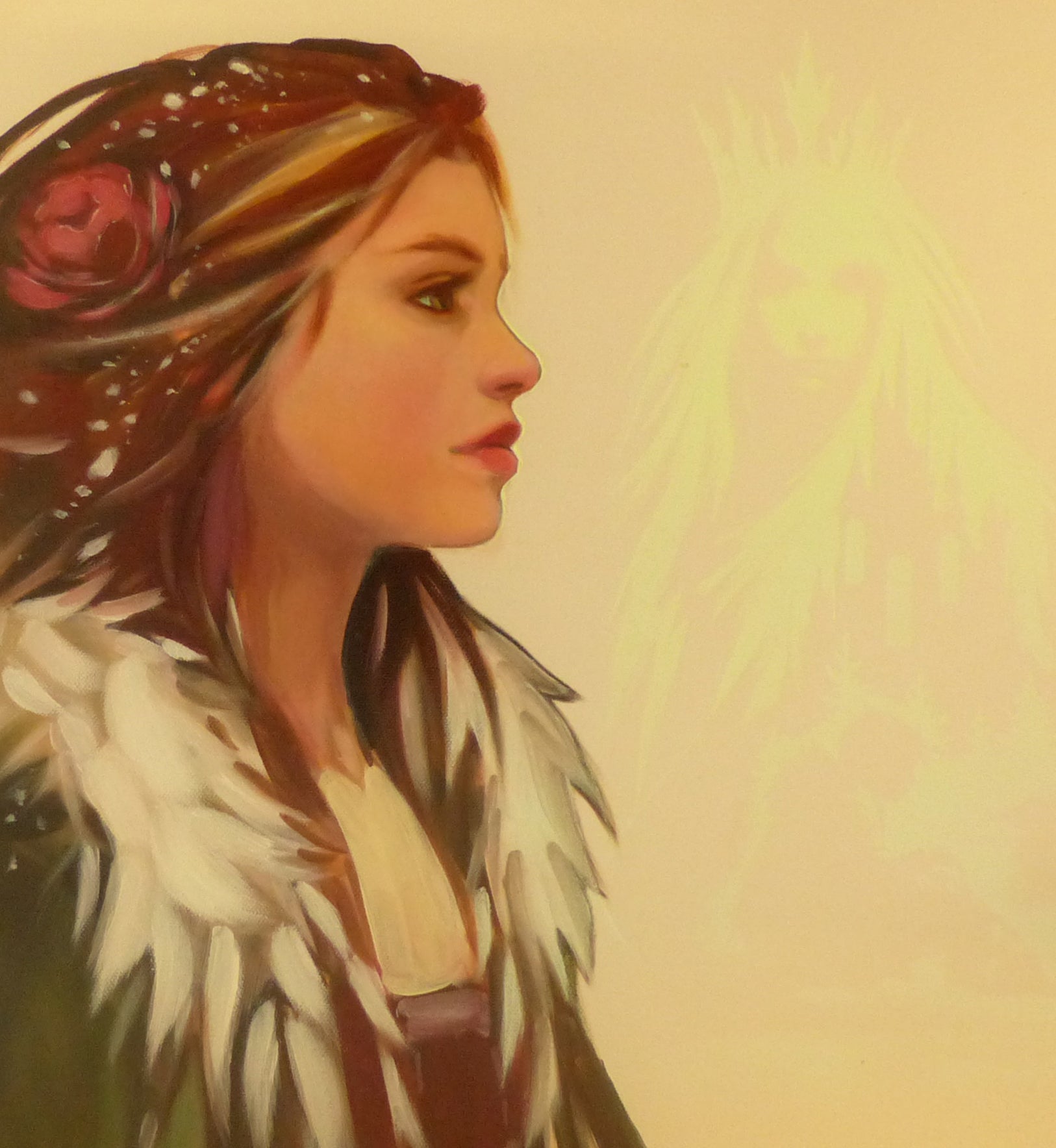 glow in the dark gerda and the snow queen painting