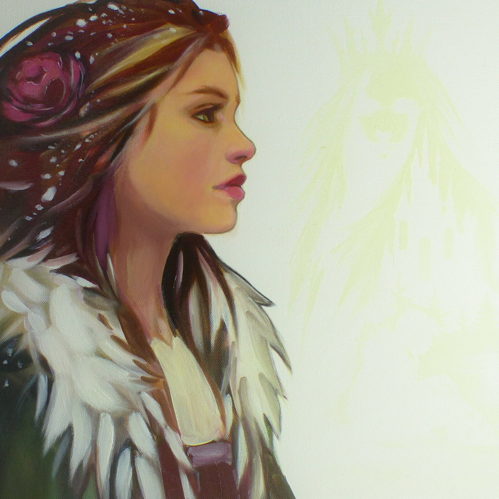 glow in the dark gerda and the snow queen painting