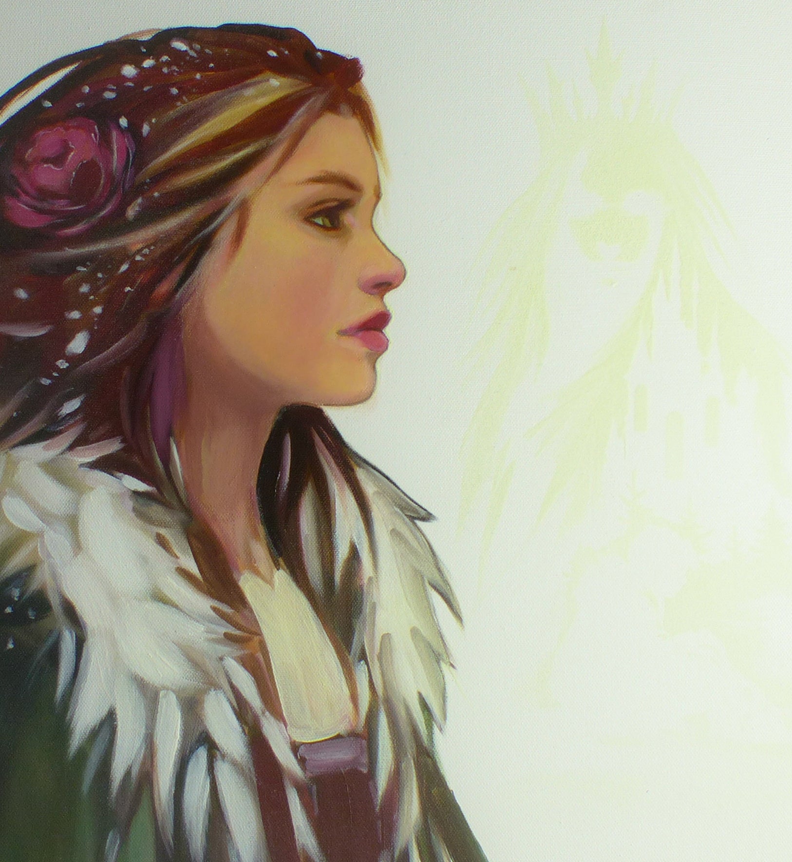 glow in the dark gerda and the snow queen painting