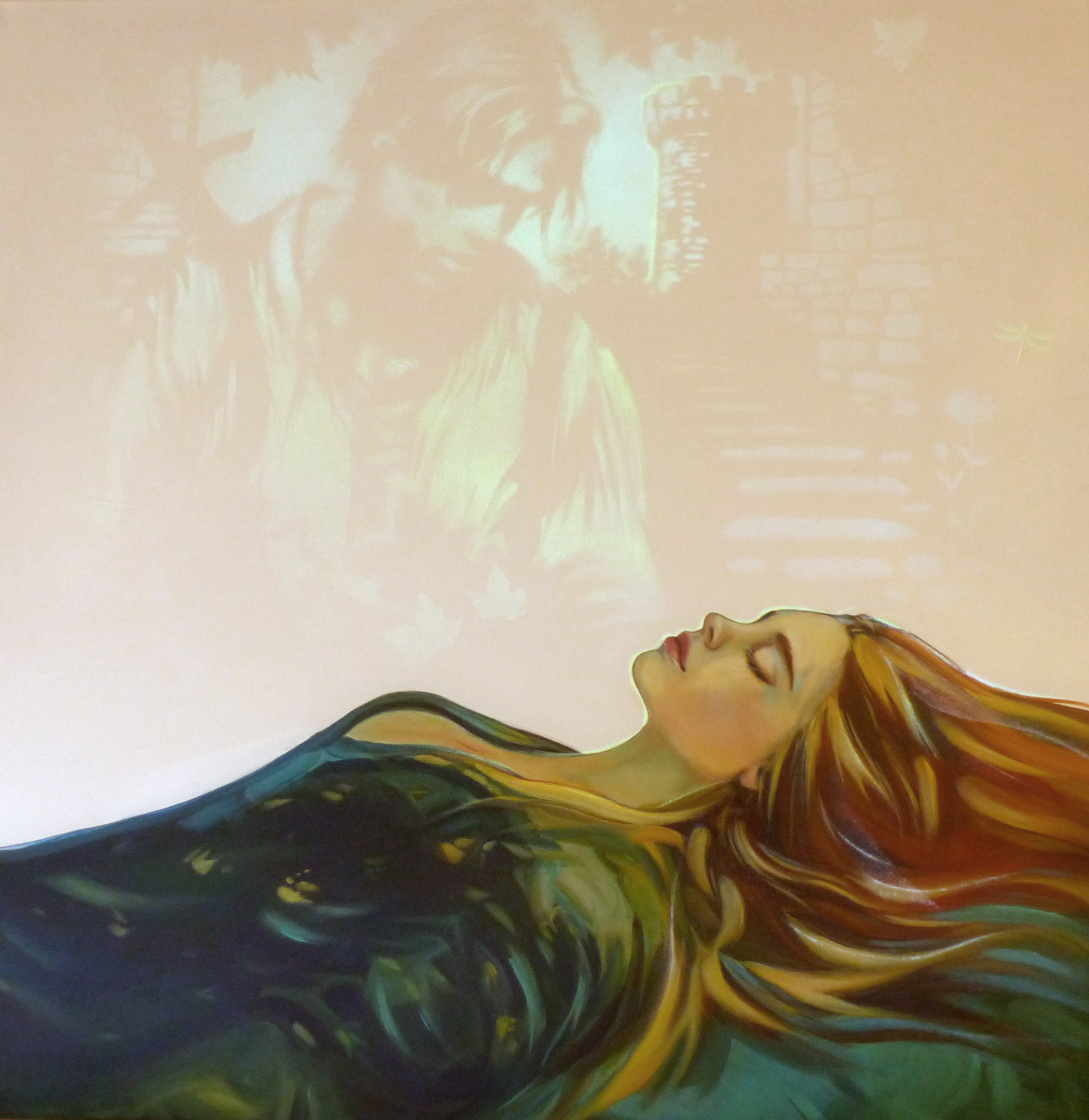 glow in the dark sleeping beauty painting