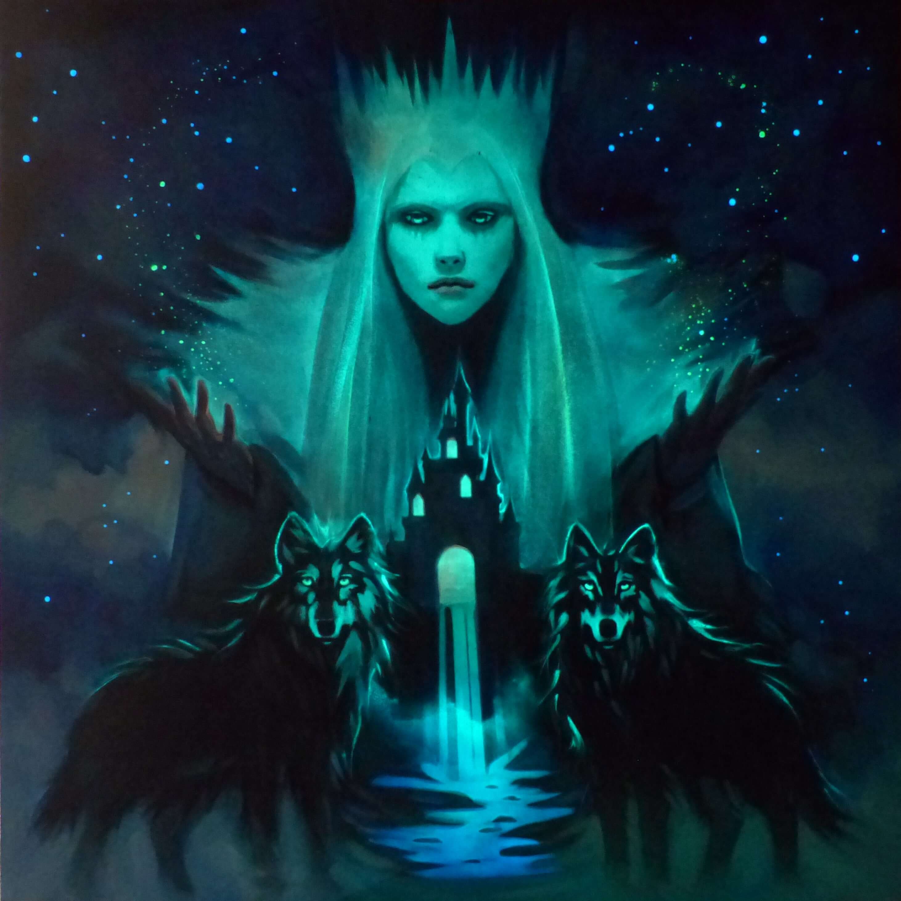 glow in the dark art of the snow queen 