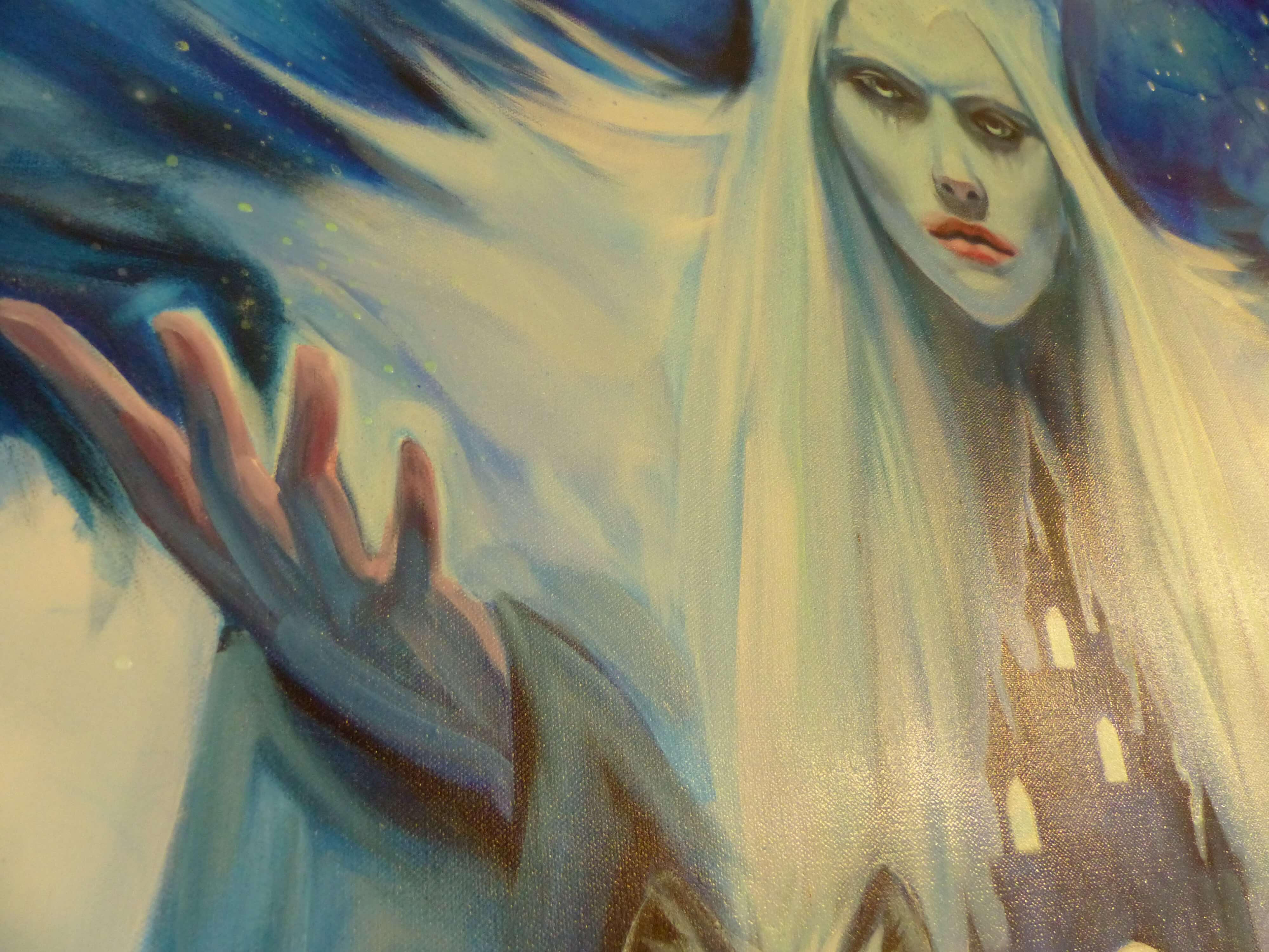 glow painting of snow queen