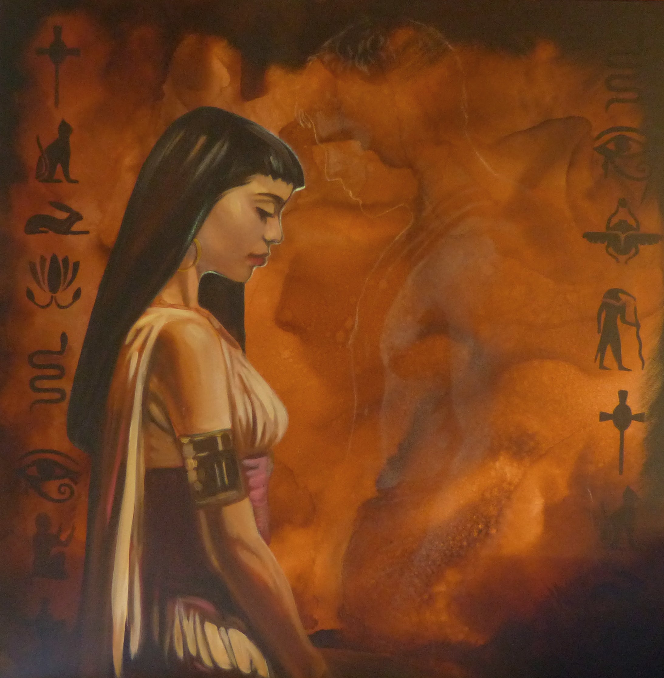 Cleopatra and Mark Anthony - Glow Art 