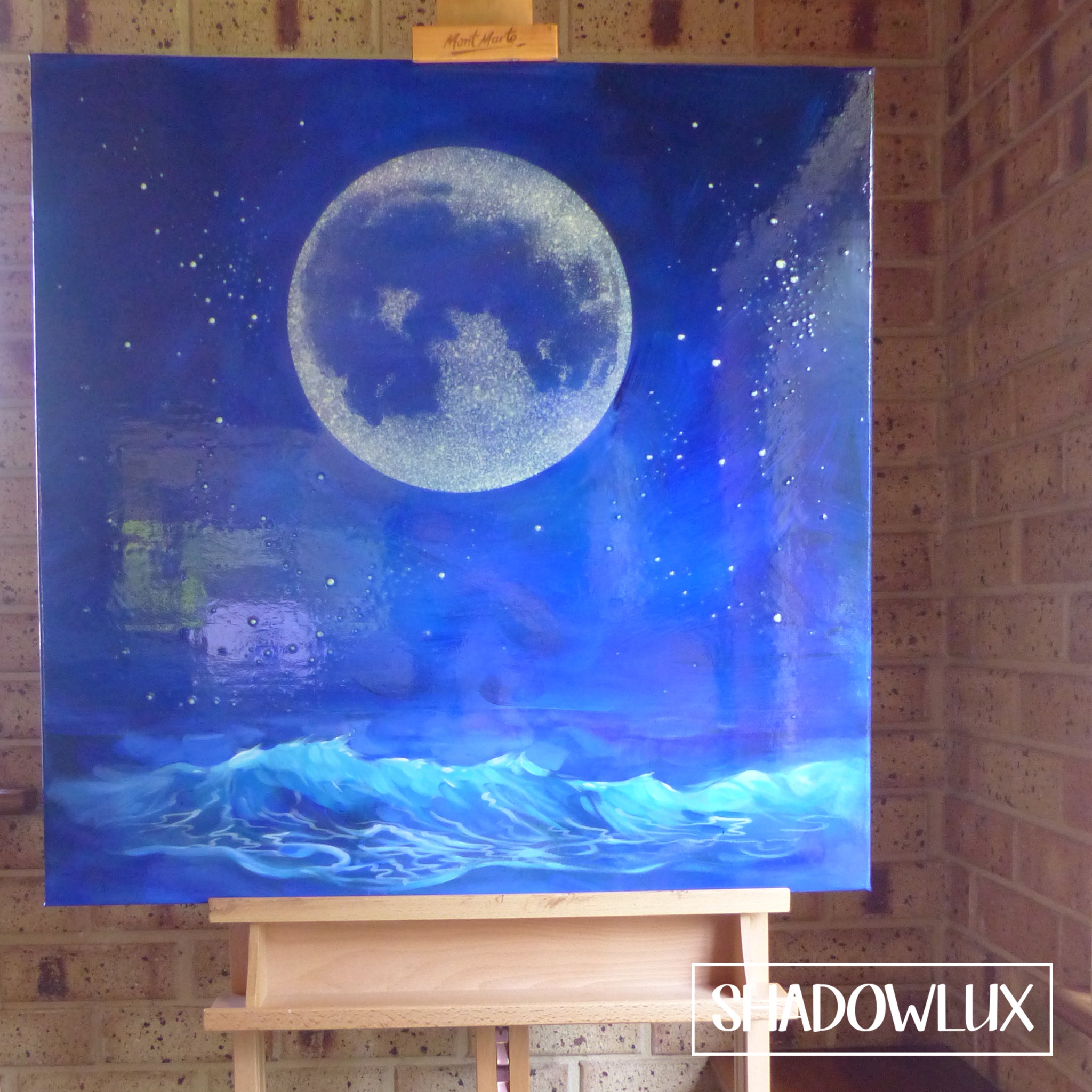 Glow in the Dark Art ~ Ocean Moon ~ New Shadowlux Art