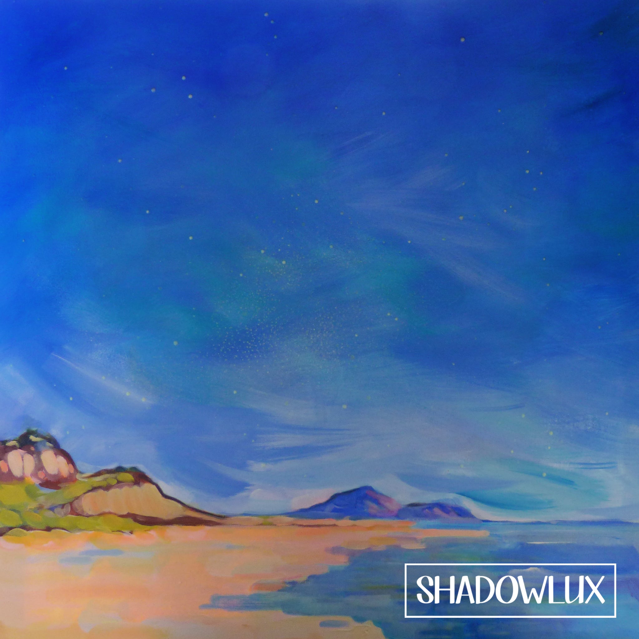 glow in the dark beach painting