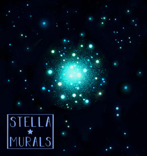 Glow in the Dark Star Ceiling | Moving Moon | Shooting Stars | Clear Vinyl