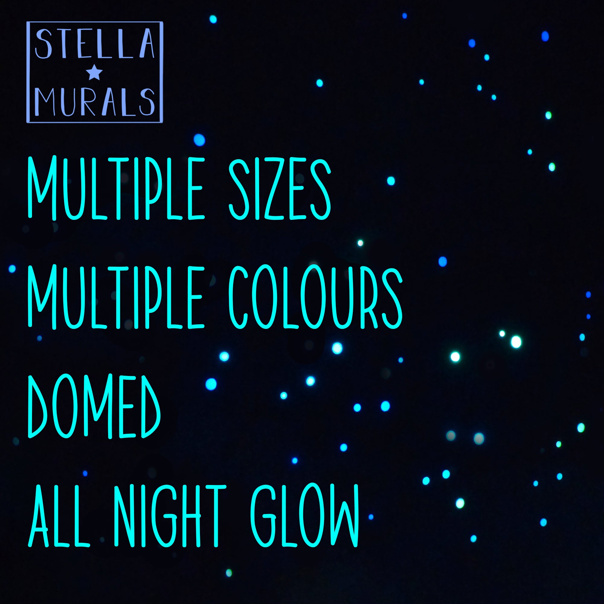 domed glow in the dark star stickers