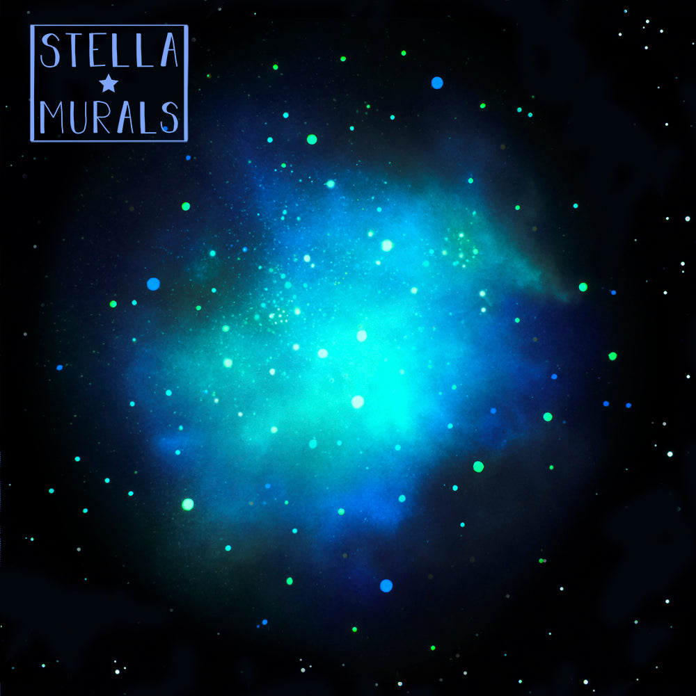 GLOW IN THE DARK NEBULA DECAL FOR STAR CEILING
