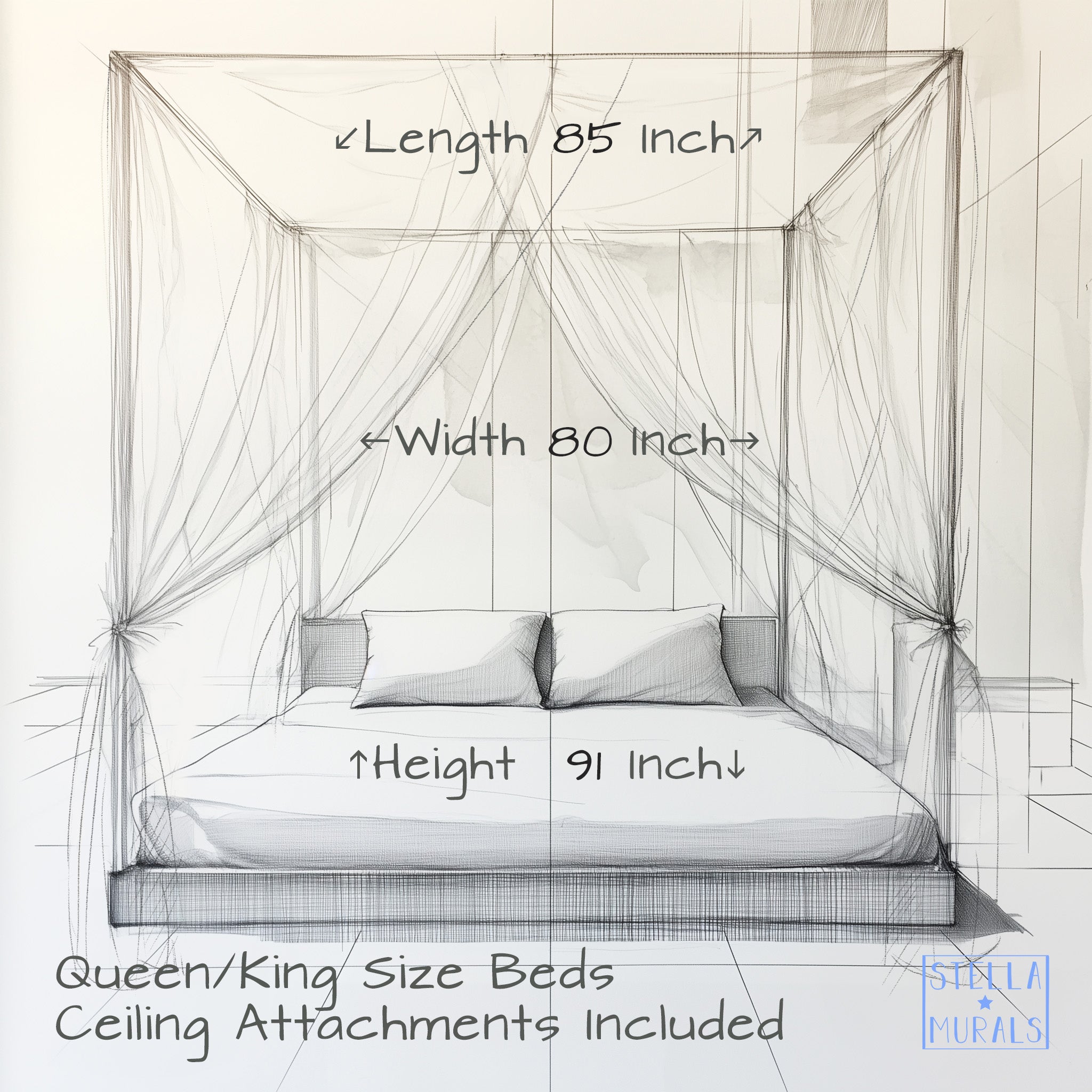 New 2025 Four Poster Bed Canopy