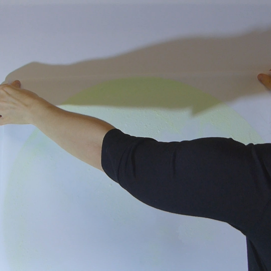 how to apply white glow in the dark moon sticker to a wall 