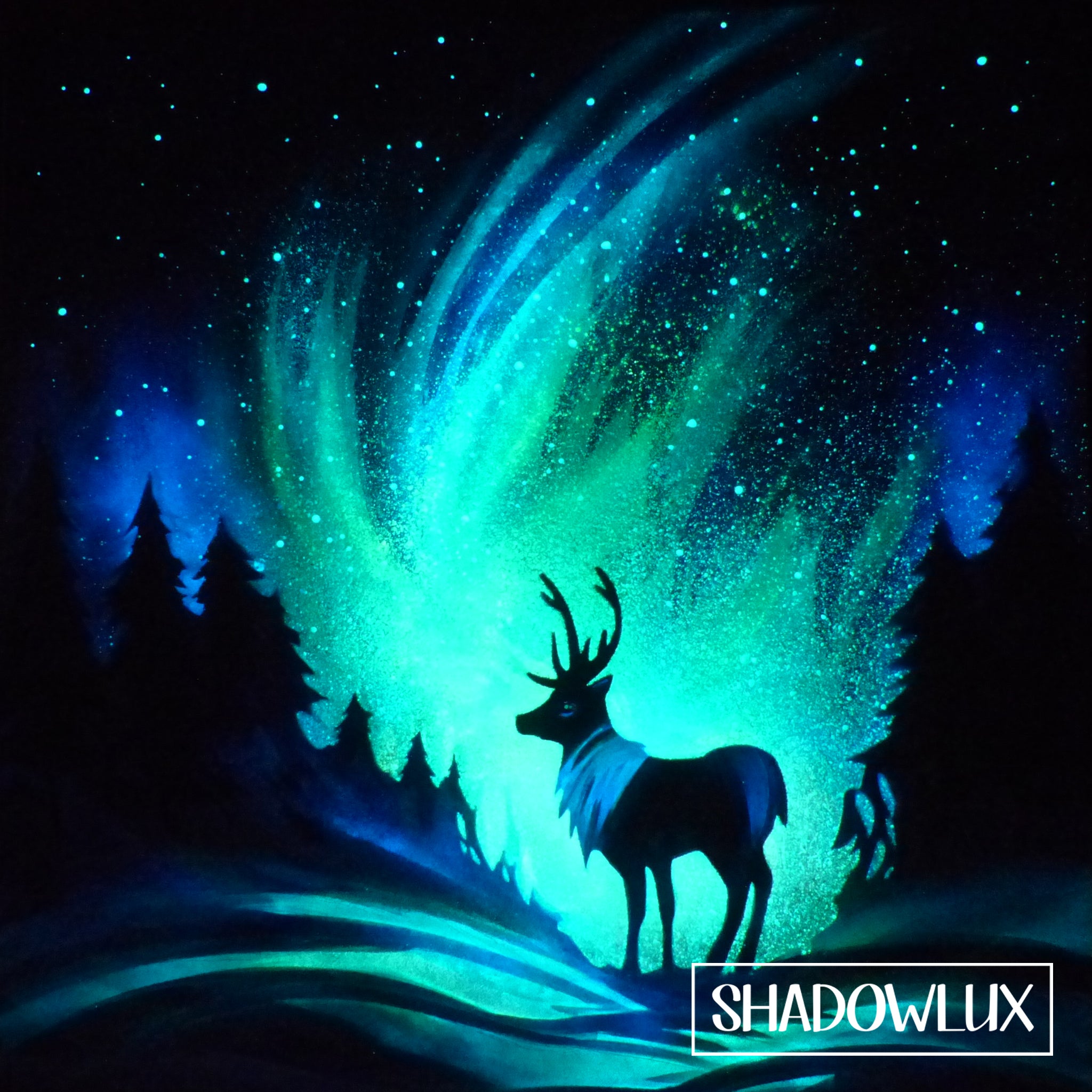 Snow Glow ~ Glow in the Dark Art