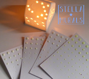 stella murals glow star stickers during the day