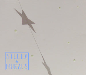 Glow in the Dark Star Ceiling | Crescent Moon | Shooting Stars | White
