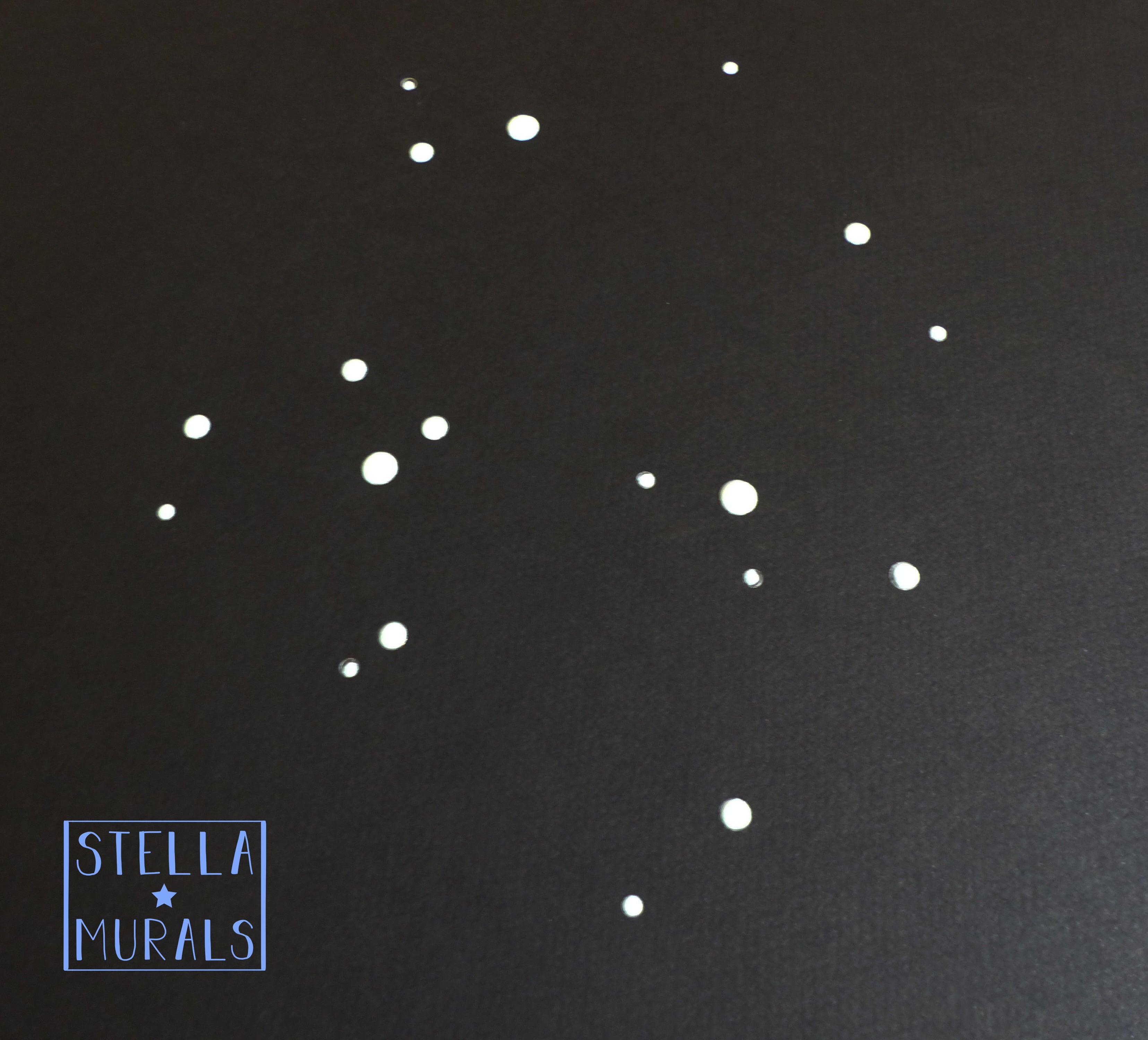 Glow in the Dark Star Ceiling | Crescent Moon | White
